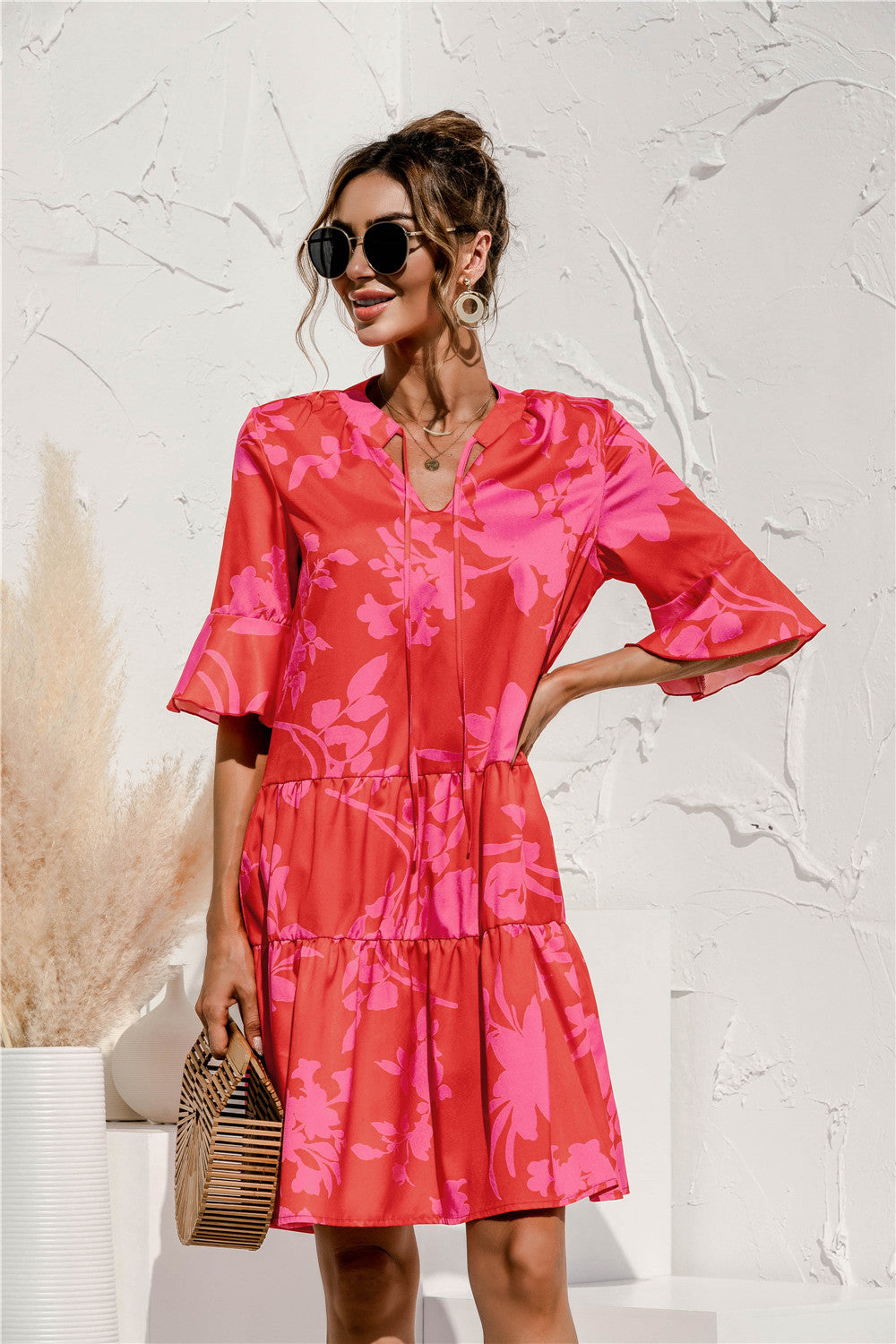 Flared sleeve loose summer dress - Image 14