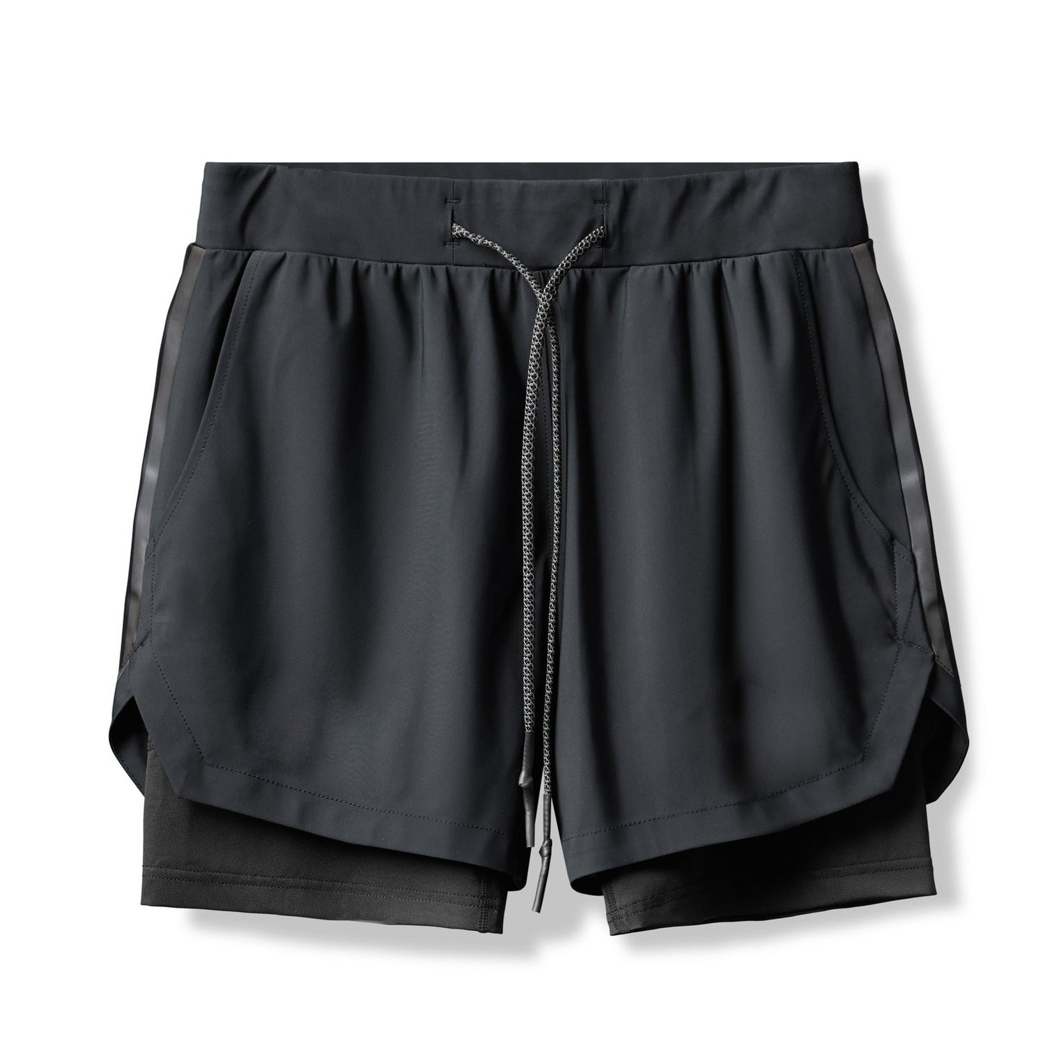 Double layer workout shorts with back pocket - Image 11