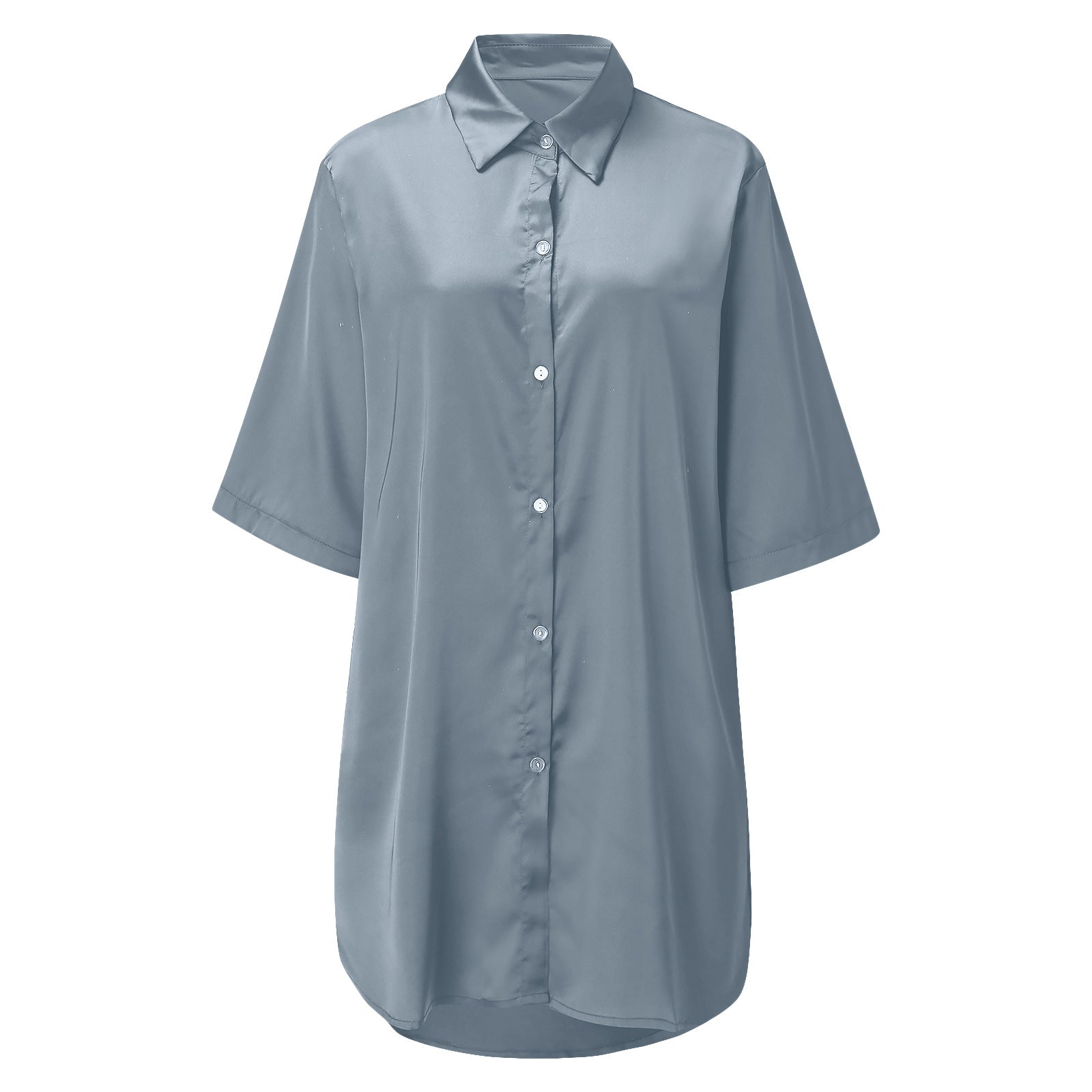 3/4 sleeve satin nightdress - Image 9