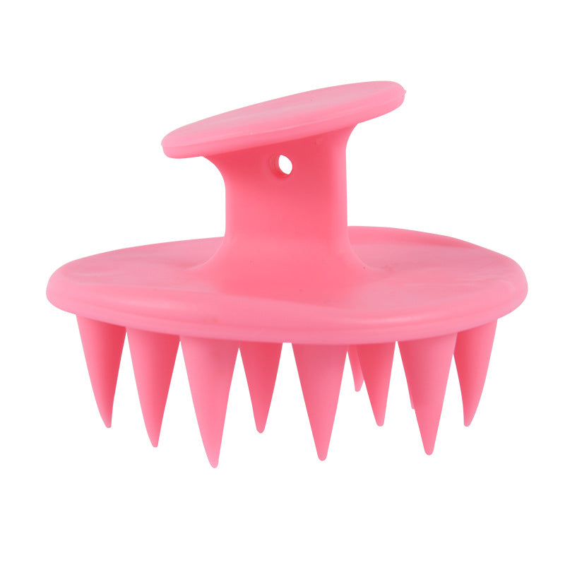 Silicone head massaging brush