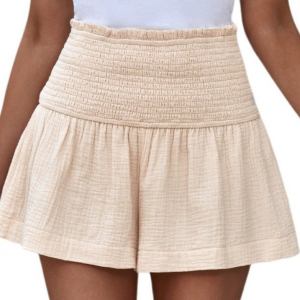 Elastic waist casual women's shorts