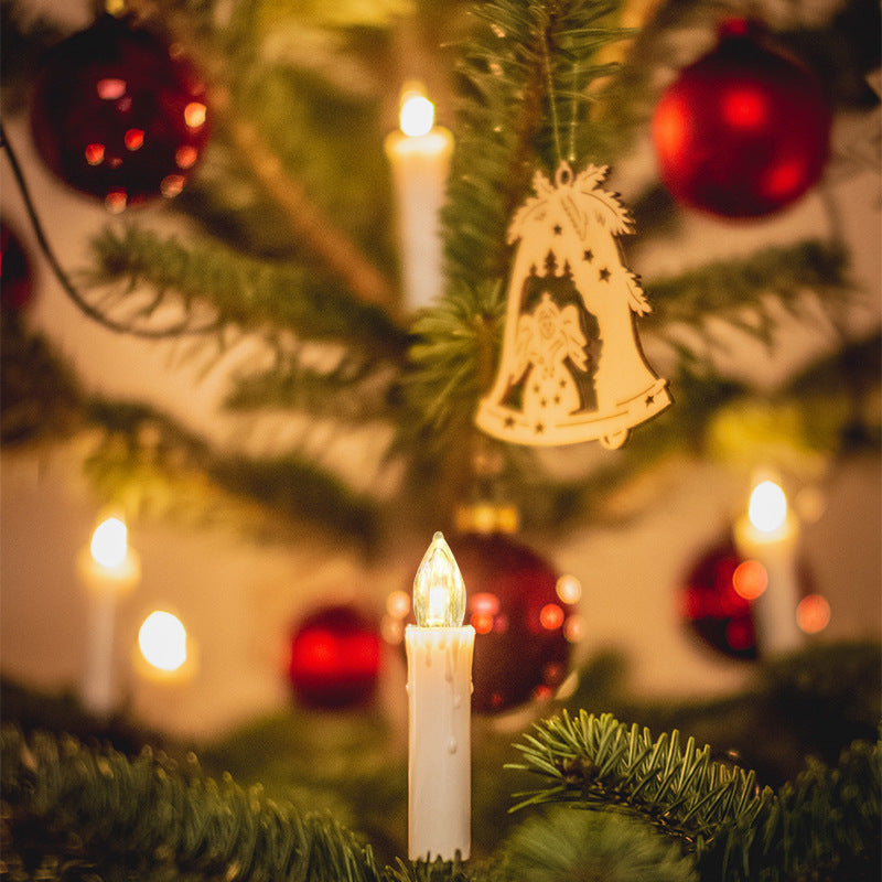 LED tapper candles with Christmas tree clips & remote - Image 13