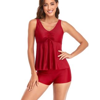 2 piece tankini swimsuit with shorts