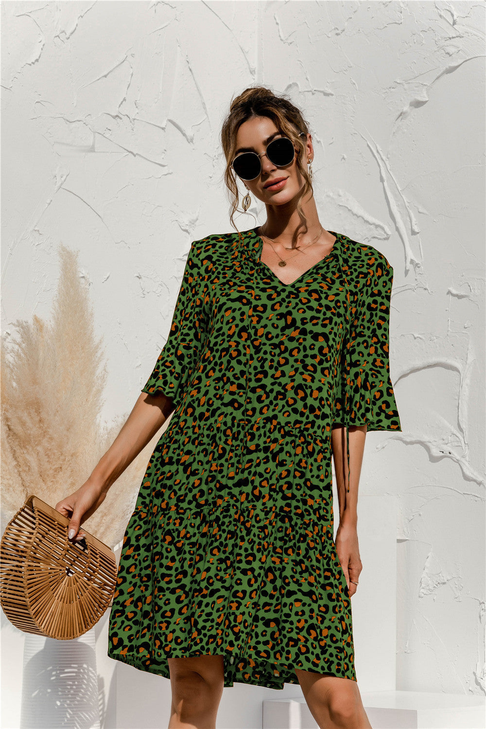 Flared sleeve loose summer dress - Image 10
