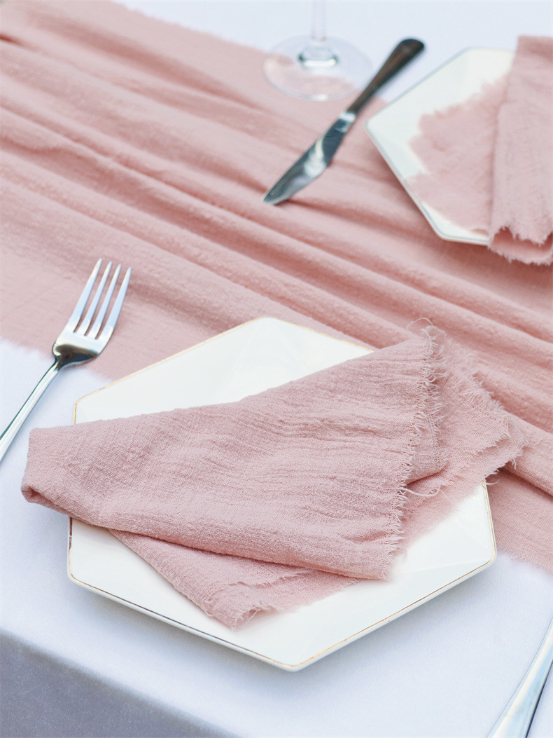 Rustic style cotton table napkins - 2pack - Image 24