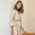 Women's cotton homewear short robe