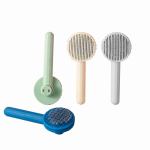Pet hair removing grooming brush