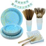 Disposable birthday party tableware set