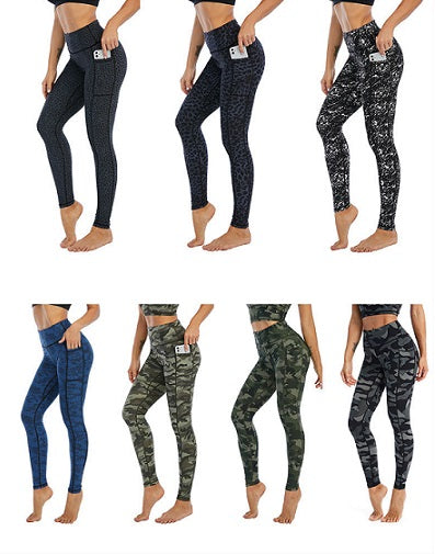 High waist camouflage leggings with pocket - Image 2