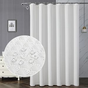 Embossed pattern shower curtain