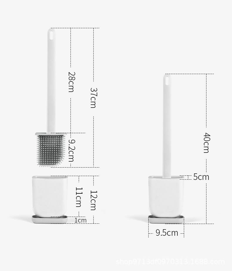 Silicone toilet brush with base - Image 10