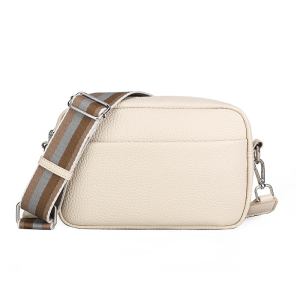Wide strap cross body bag
