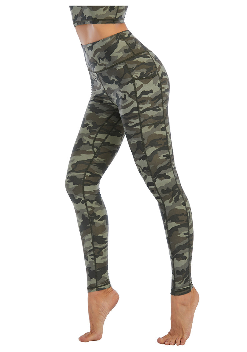 High waist camouflage leggings with pocket - Image 18
