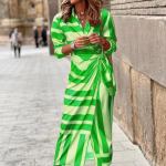 Casual midi robe dress