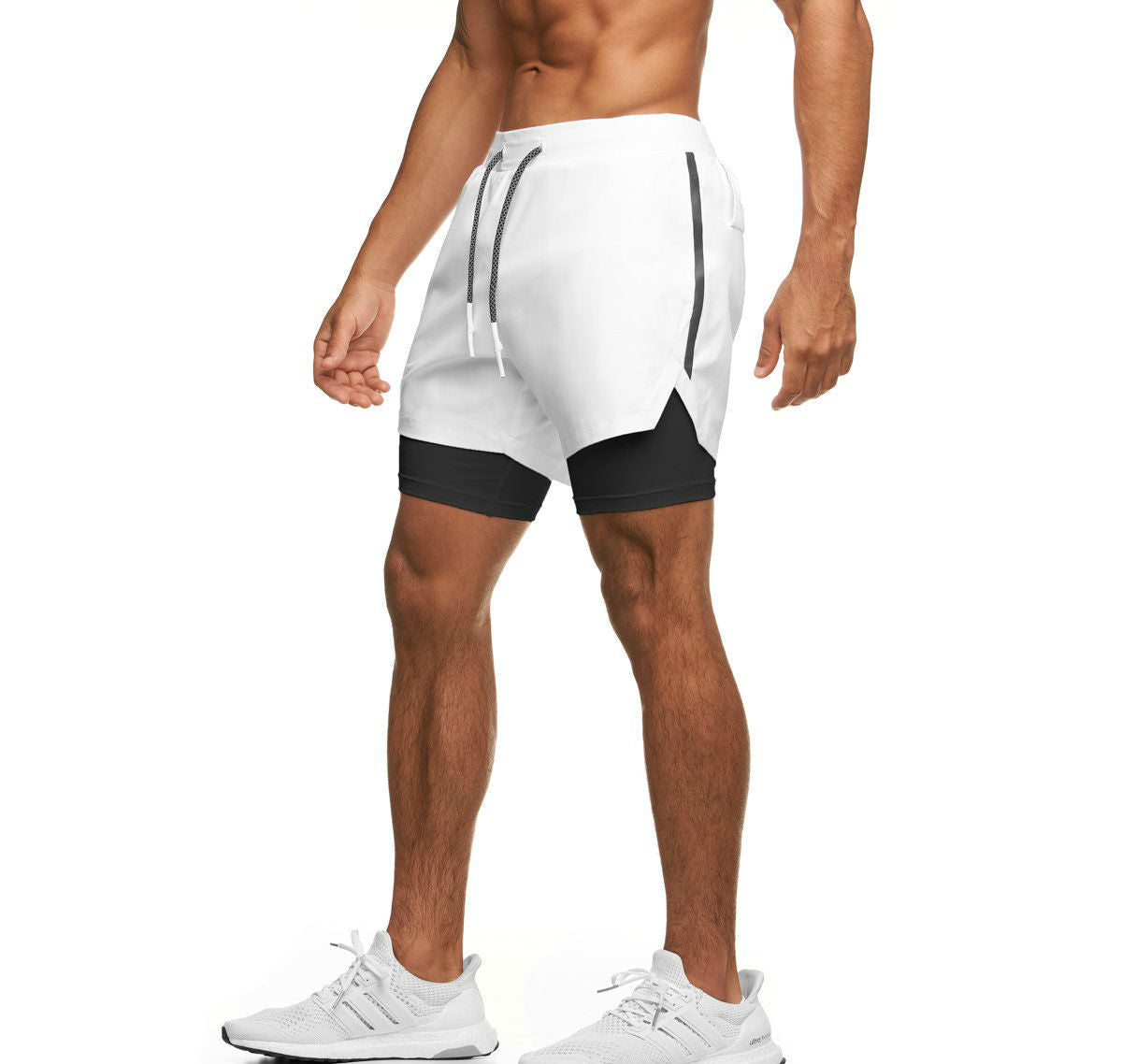 Double layer workout shorts with back pocket - Image 18