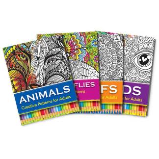 Coloring book & pencils set