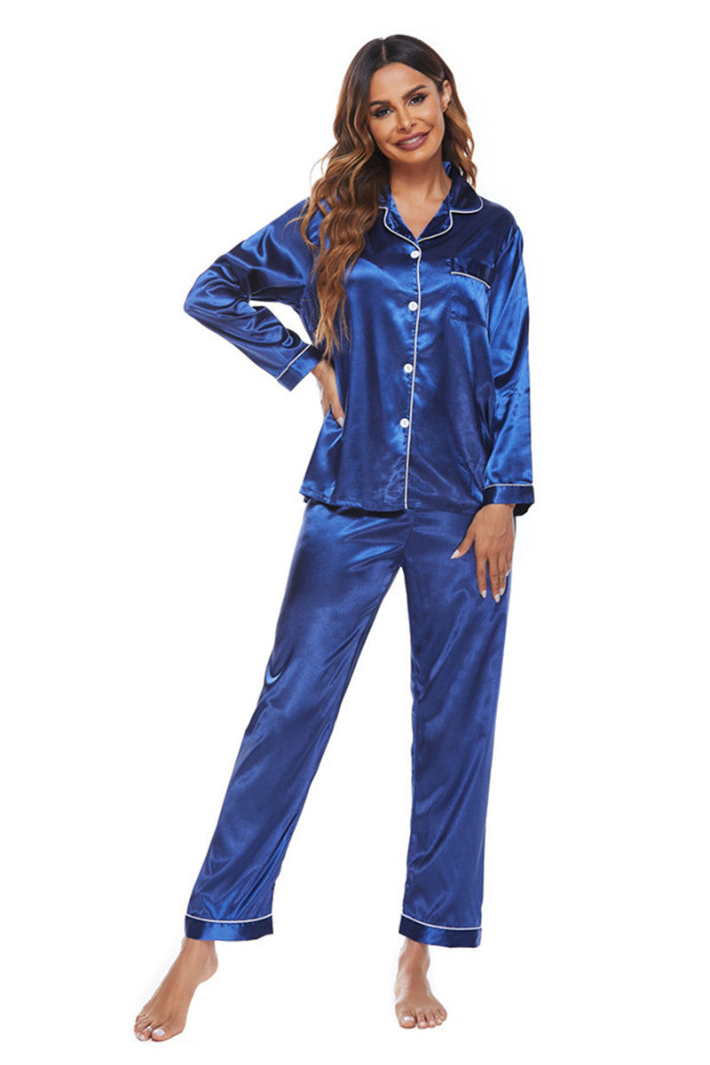 Two-piece silky pajama set for women - Image 13