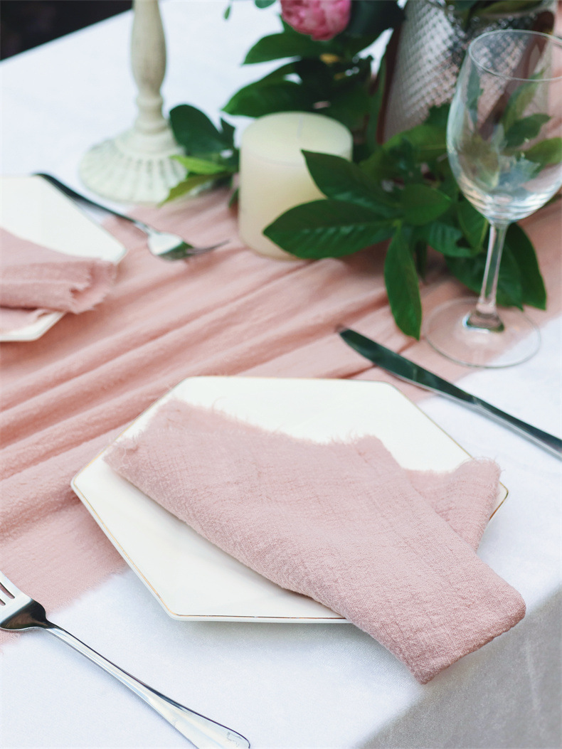 Rustic style cotton table napkins - 2pack - Image 25