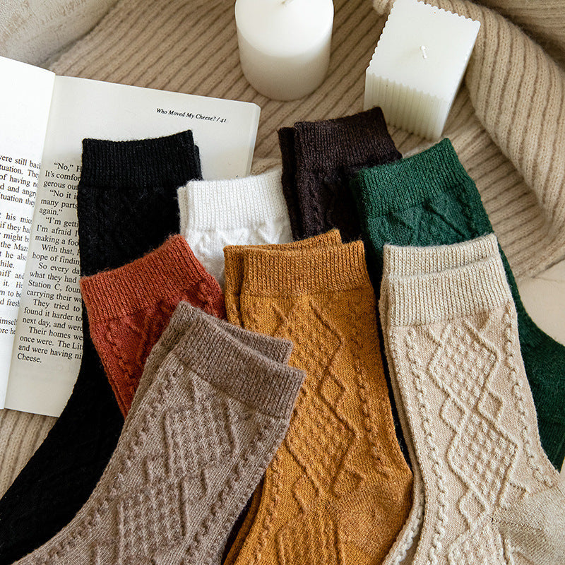 Warm knitted women's socks 2pack