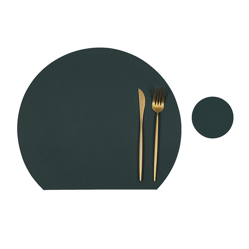 Double sided PU table mat & coaster set