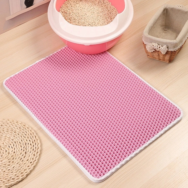 Double layer washable cat litter mat - Image 11