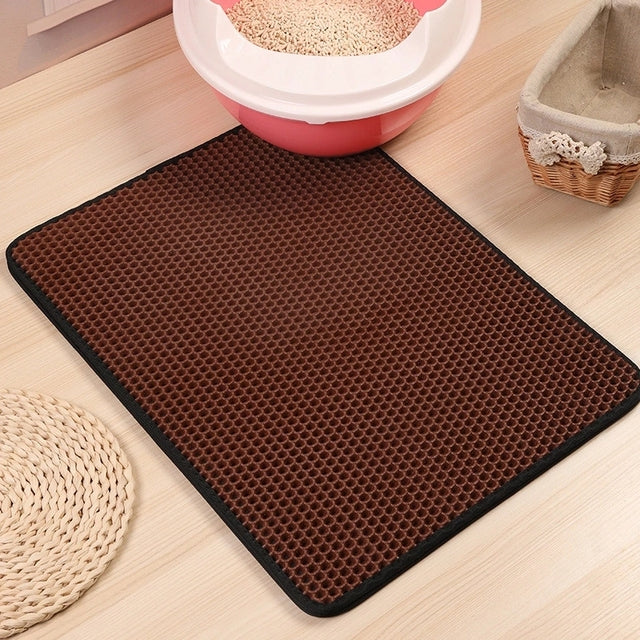 Double layer washable cat litter mat - Image 12