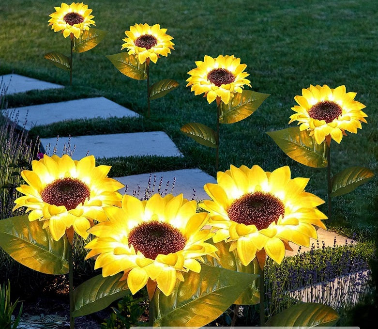 Solar powered Sunflower garden lights 2pack - Image 10