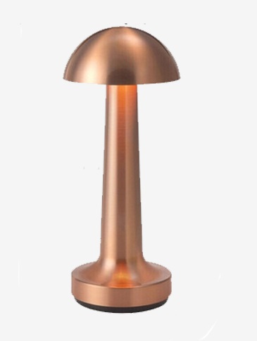 Touch controlled cordless LED table lamp in rose gold - Image 4