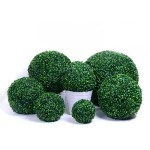 Artificial green leaves topiary ball