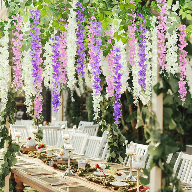 Artificial hanging flower string 12pack