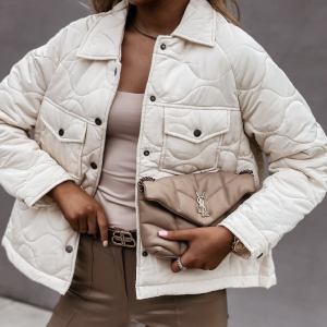 Casual women's short button up jacket