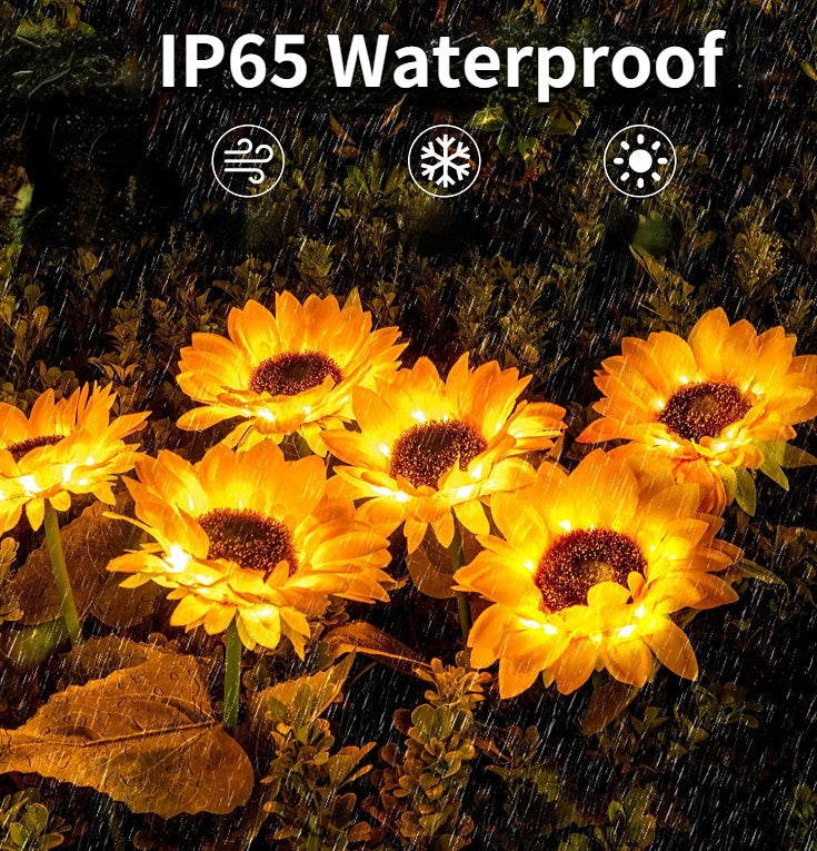 Solar powered Sunflower garden lights 2pack - Image 14
