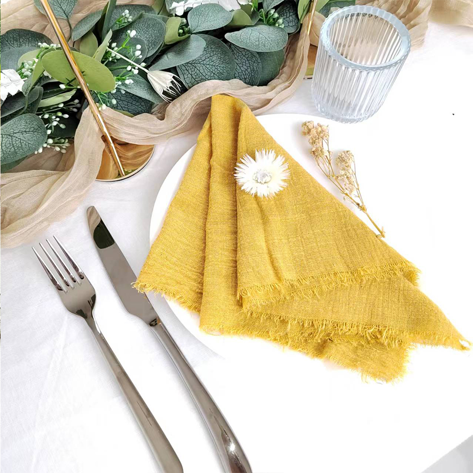 Rustic style cotton table napkins - 2pack - Image 29