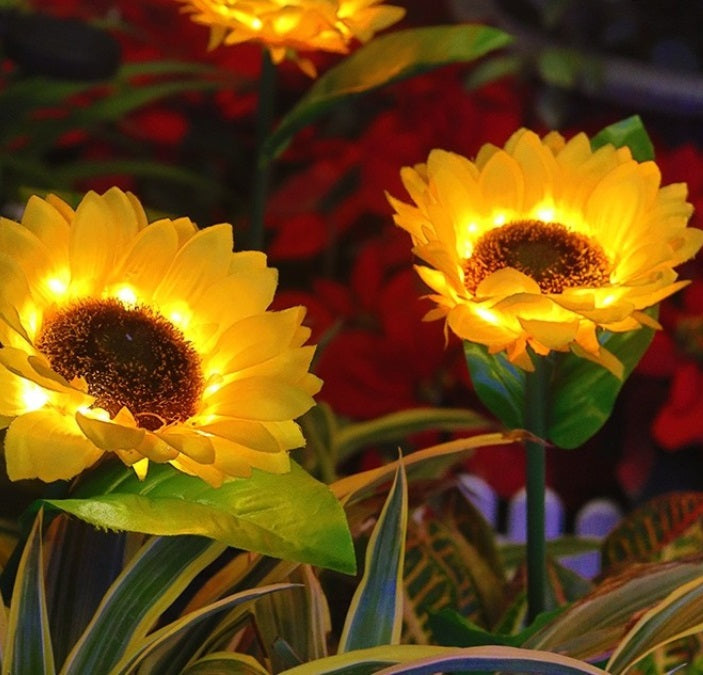 Solar powered Sunflower garden lights 2pack - Image 12