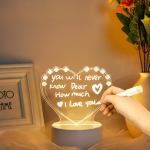 Creative night light with message board