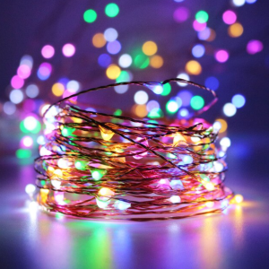 Copper string fairy lights with remote control