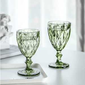 Vintage style wine glass
