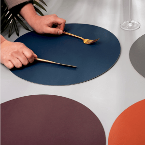 PU leather place mat & coaster set