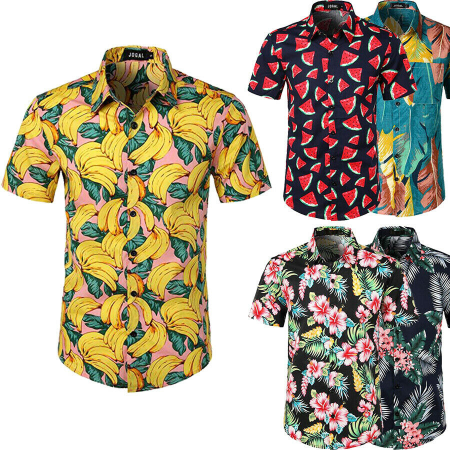 Casual beach short sleeve shirt for men