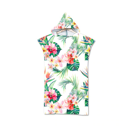 Hooded poncho beach towel