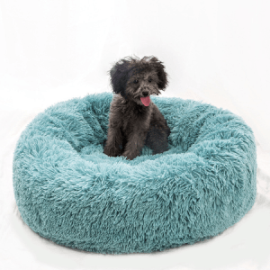 Warm plush pet bed