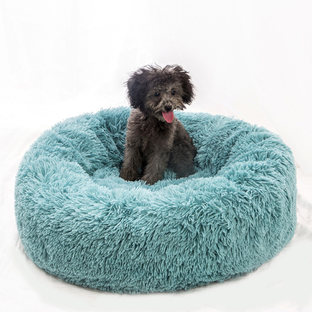 Warm plush pet bed