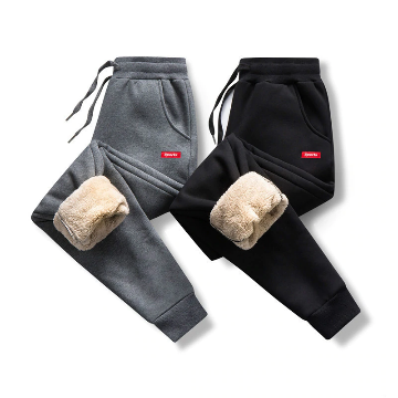 Thick fleecy lining trousers for men