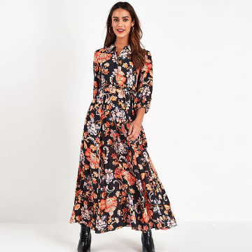 Vintage floral maxi dress