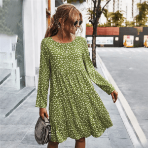 Casual round neck dress
