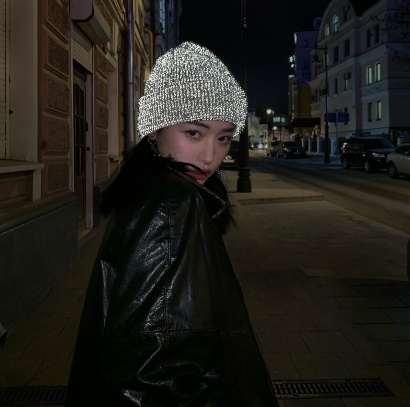 Unisex reflective beanie hat