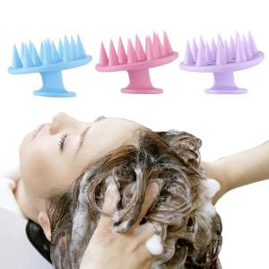 Silicone head massaging brush