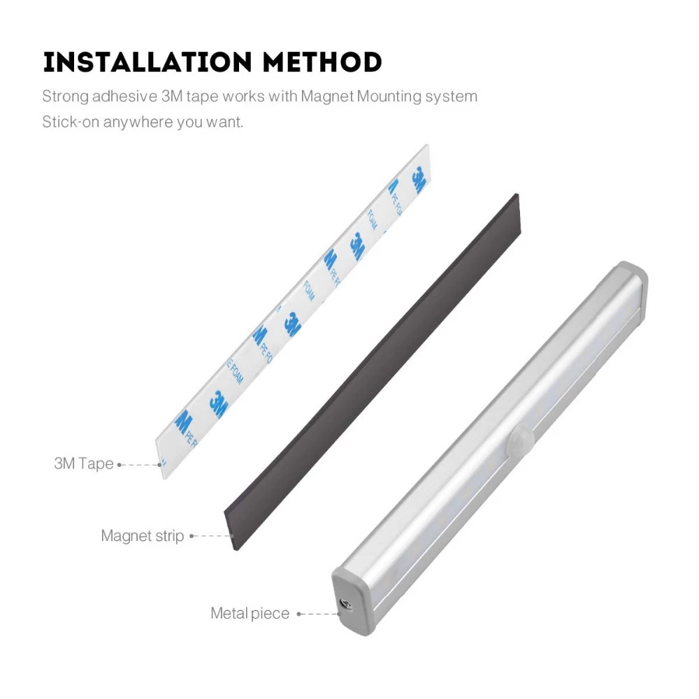 LED PIR motion sensor light - cool white - Image 12