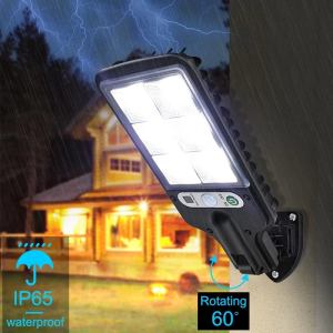 Outdoor solar lamp with motion detector and remote control (optional)