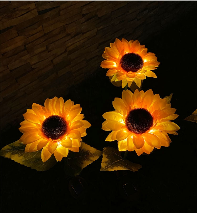 Solar powered Sunflower garden lights 2pack - Image 13